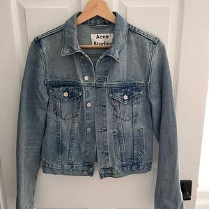 adorable acne studios cropped denim jacket